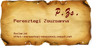 Peresztegi Zsuzsanna névjegykártya