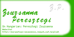 zsuzsanna peresztegi business card